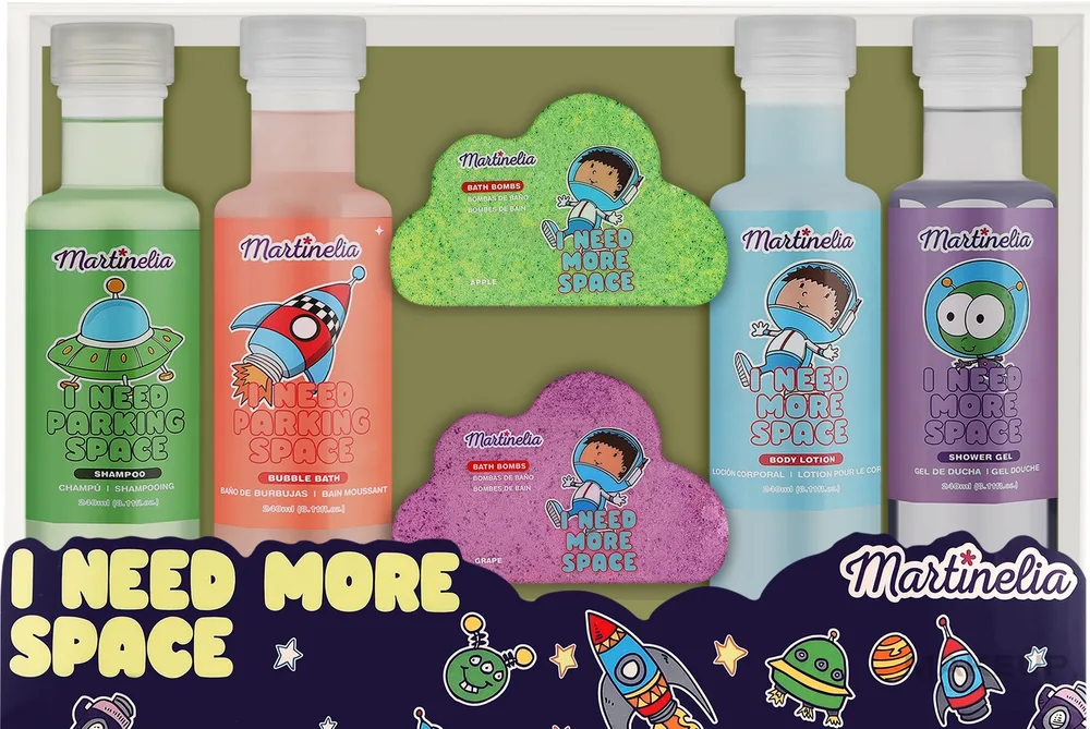 Детский набор Martinelia I Need More Space шампунь лосьон для тела и бомбочка для ванны 2x250 мл+150 г