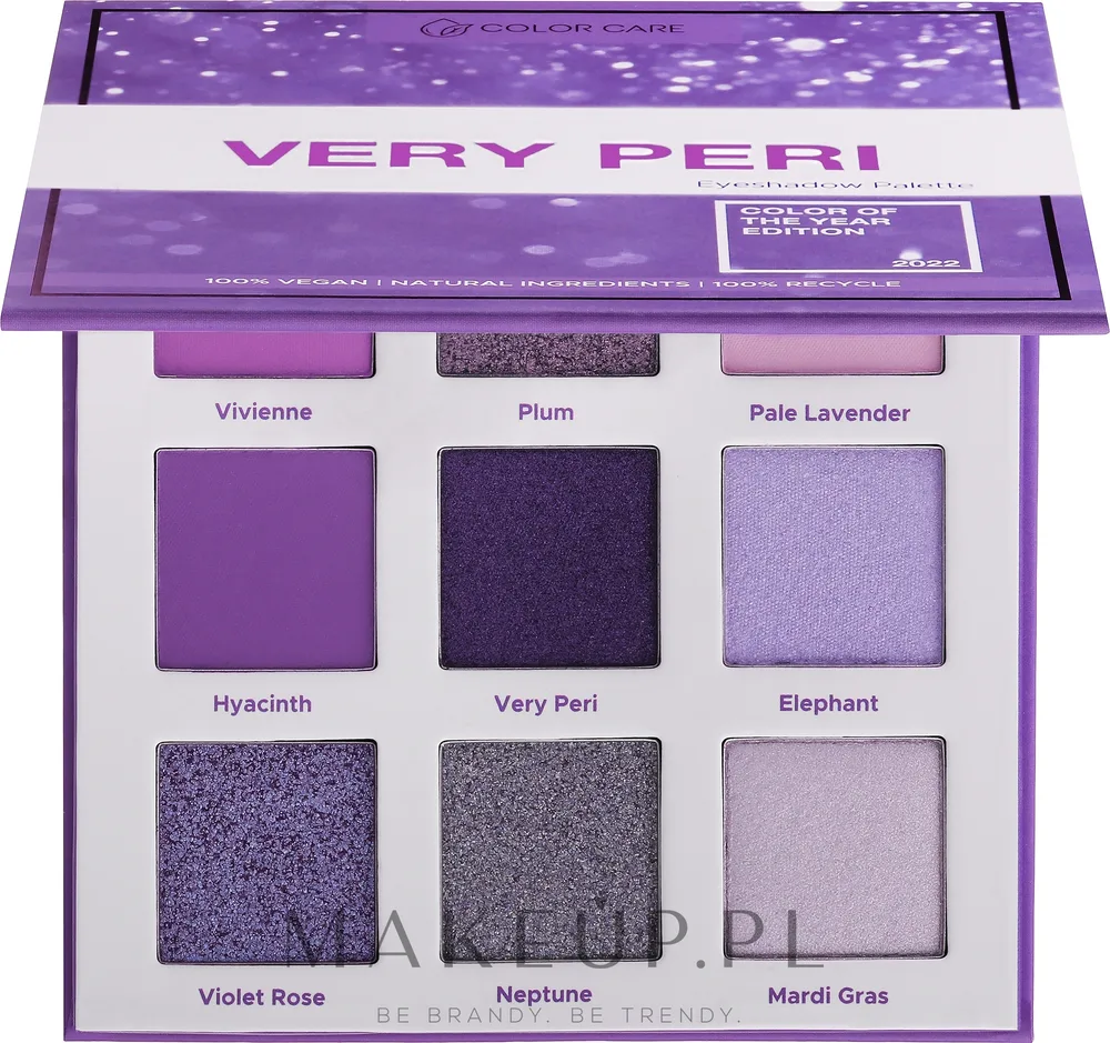 Палетка теней для век Color Care Eyeshadow Palette веганская, оттенок Very Peri