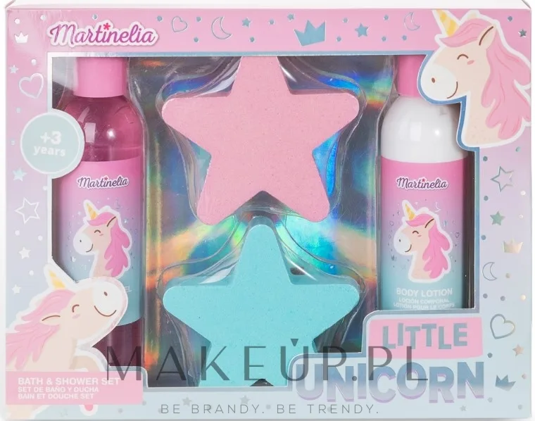 Набор детский Martinelia Little Unicorn гель для душа 200 мл лосьон для тела 200 мл и 2 бомбочки для ванны по 100 г