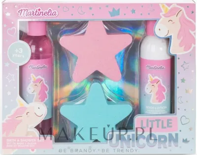 Набор детский Martinelia Little Unicorn гель для душа 200 мл лосьон для тела 200 мл и 2 бомбочки для ванны по 100 г