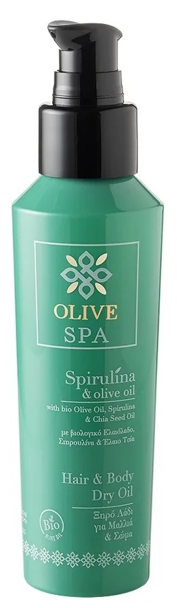 Масло для тела и волос Olive Spa Spirulina сухое со спирулиной и оливковым маслом 100 мл