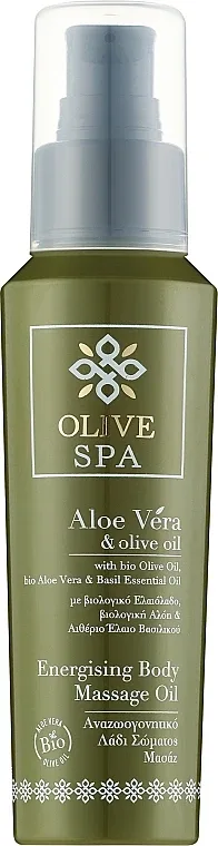 Масло для массажа тела Olive Spa Aloe Vera Energising тонизирующее с базиликом и лемонграссом 100 мл