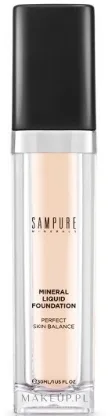 Sampure Minerals Liquid Foundation тональная основа жидкая минеральная, тональный крем с гиалуроновой кислотой и растительными маслами, 30 мл, оттенок 110