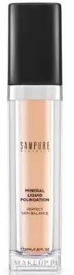 Sampure Minerals Liquid Foundation тональная основа жидкая минеральная, тональный крем с гиалуроновой кислотой и растительными маслами, 30 мл, оттенок 140