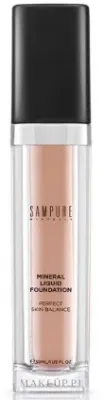 Sampure Minerals Liquid Foundation тональная основа жидкая минеральная, тональный крем с гиалуроновой кислотой и растительными маслами, 30 мл, оттенок 160