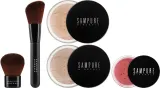 Sampure Minerals Picture Perfect Makeup Set Tan набор минеральной косметики 5 предметов, минеральная пудра, тональная основа, румяна и кисти — фото 1