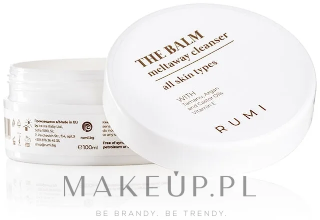 Rumi Cosmetics The Balm Meltaway бальзам для снятия макияжа с тамону касторовым маслом и арганой 100 мл