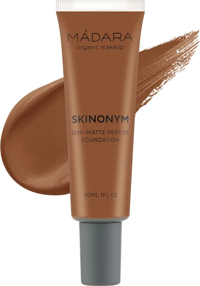 Тональный крем Madara Cosmetics Skinonym Semi-Matte Peptide натуральный полуматовый, 30 мл, оттенок 80 - Fudge