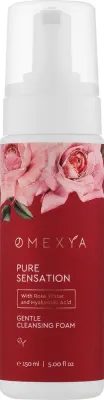 Omeya Pure Sensation очищающая пенка с розовой водой гиалуроном и инулином 150 мл