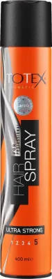 Лак для волос Totex Cosmetic Hair Spray 5 Ultra Strong ультрасильной фиксации, для всех типов волос, 400 мл