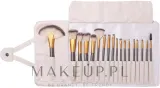 Набор кистей для макияжа Beauty Design, синтетический ворс, в кремовом футляре, 18 шт — фото 1
