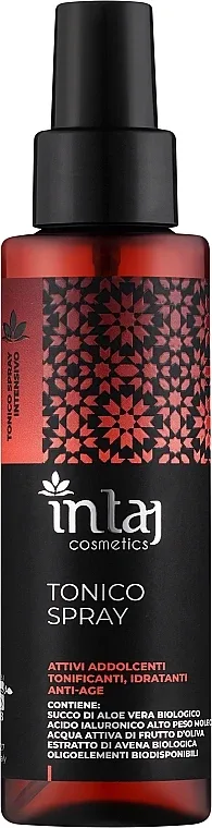 Intaj Cosmetics Intensive Tonic Spray тоник для лица увлажняющий, тоник-спрей с алоэ и гиалуроновой кислотой для всех типов кожи, 100 мл