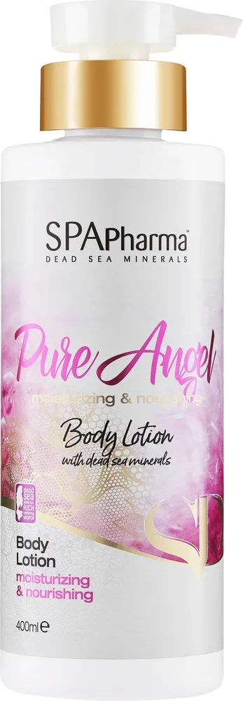Spa Pharma Pure Angel Body Lotion — минеральный бальзам для тела с минералами Мёртвого моря и маслами арганы и ши, 400 мл