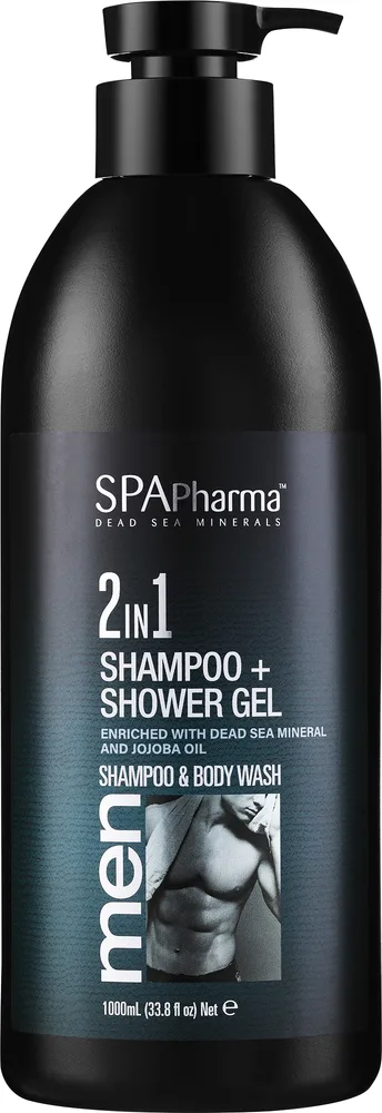 Шампунь и гель для душа Spa Pharma Men 2 в 1 Energizing, 1000 мл