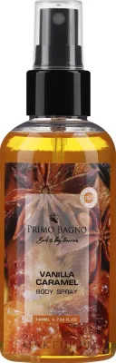 Primo Bagno Vanilla and Carame спрей для тела парфюмированный 150 мл, аромат ваниль и карамель