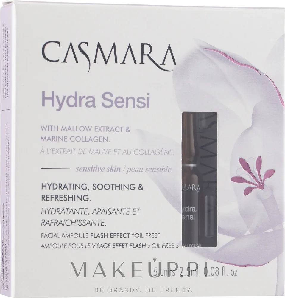 Концентрат для лица Casmara Hydra Sensi Concentrate увлажняющий, для чувствительной кожи, 5 x 2,5 мл