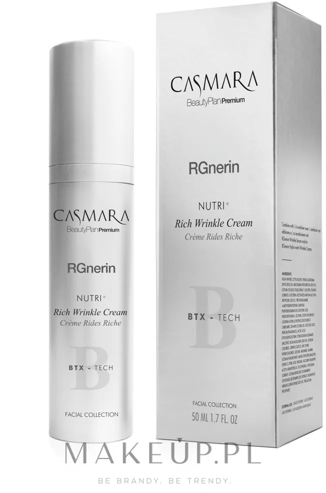 Крем против морщин Casmara RGnerin Nutri+ Rich Wrinkle Cream питательный, для сухой и очень сухой кожи, 50 мл