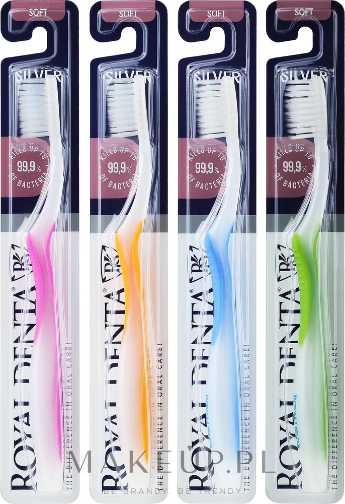 Набор зубных щеток Royal Denta Silver Soft 4 шт с мягкой щетиной