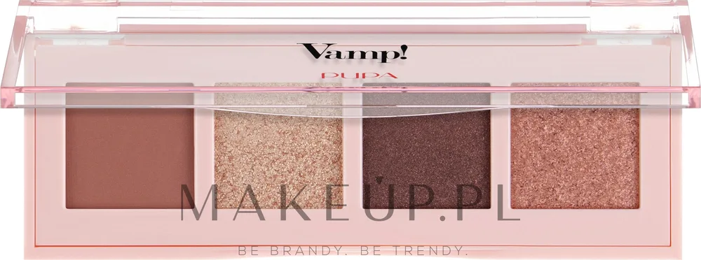 Палетка теней для век Pupa Vamp! Palette 4 Ombretti на четыре оттенка, оттенок 002 - Gold Bronze