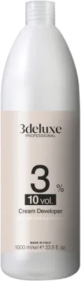 Окислитель для волос 3DeLuXe Tech Cream Developer кремовый, 3%, для бережного окрашивания, 1000 мл