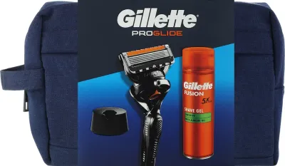Набор для бритья Gillette Proglide гель с миндальным маслом станок и подставка 200 мл