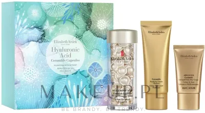 Набор Elizabeth Arden Hyaluronic Acid Ceramide капсулы-сыворотка с гиалуроном очищающий крем и крем 60 шт+50+15 мл