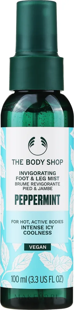 Мист для ног и стоп The Body Shop Peppermint Invigorating Foot Leg Mist освежающий, с охлаждающим эффектом, 100 мл