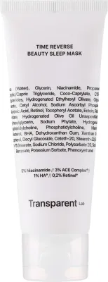 Антивозрастная ночная маска для лица Transparent Lab Time Reverse Beauty Sleep Mask