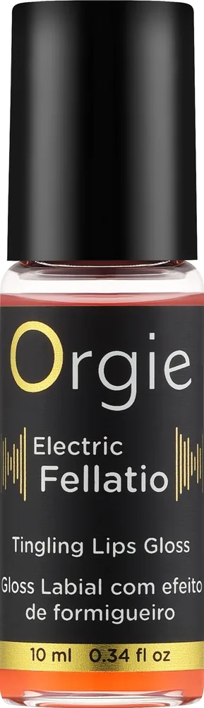 Блеск для губ Orgie Electric Fellatio Tingling Lip Gloss с эффектом покалывания, с роликовым аппликатором, 10 мл