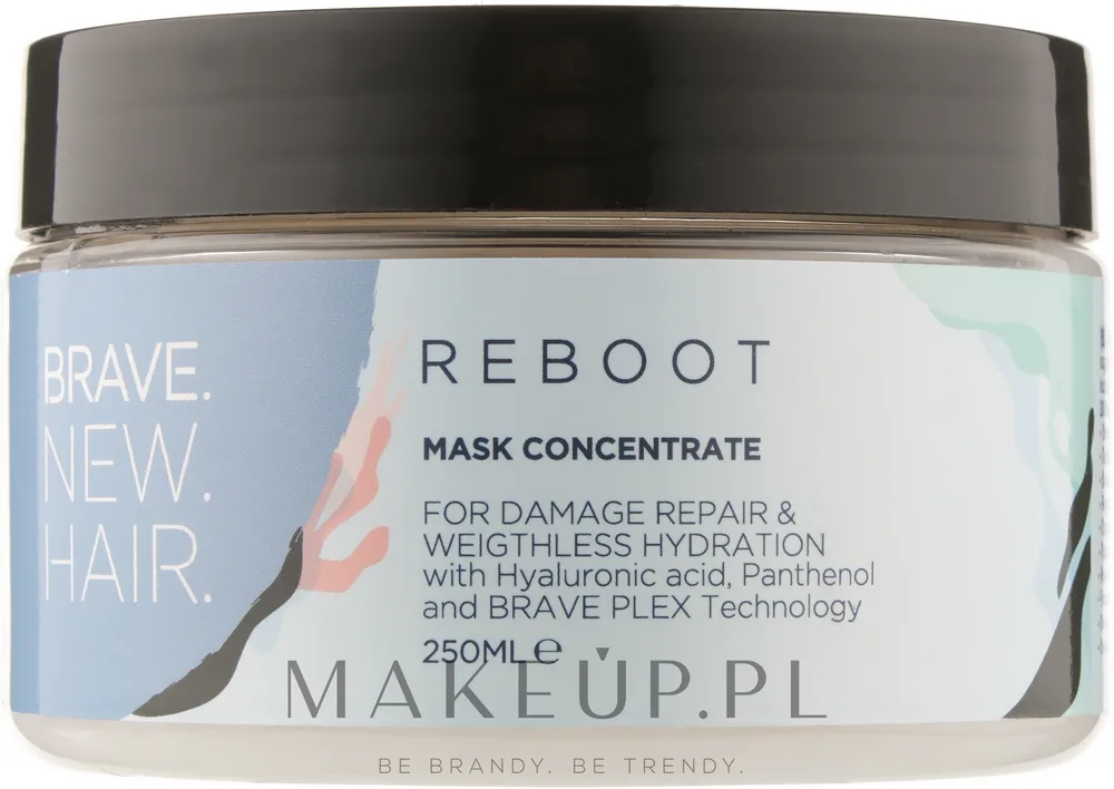 Маска-концентрат для волос Brave New Hair Reboot восстановление и увлажнение, пантенол, гиалуроновая кислота, 250 мл