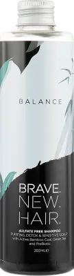 Шампунь Brave New Hair Balance для жирной и чувствительной кожи головы, с углём и зелёным чаем, 250 мл
