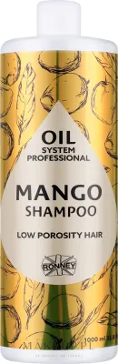 Шампунь для низкопористых волос Ronney Professional Oil System Low Porosity Hair Mango Shampoo, с маслом манго, 1000 мл