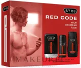 Набор STR8 Red Code лосьон после бритья 100 мл дезодорант-спрей 150 мл и гель для душа 250 мл для мужчин — фото 1