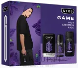 Набор STR8 Game лосьон после бритья 100 мл дезодорант-спрей 150 мл и гель для душа 250 мл для мужчин — фото 1
