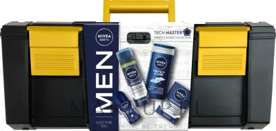 Мужской набор NIVEA MEN Tech Master пена для бритья бальзам после бритья гель для душа и антиперспирант 200+100+250 мл