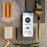 Мужской набор NIVEA MEN Sensitive Premium гель для душа дезодорант бальзам и пена для бритья 250+100+200 мл — фото 8