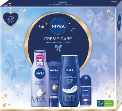 Набор NIVEA Creme Care крем для рук гель для душа антиперспирант и молочко для тела 100+250+250 мл