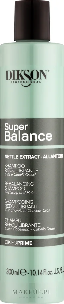 Шампунь Dikson Prime Super Balance себорегулирующий, с крапивой и аллантоином
