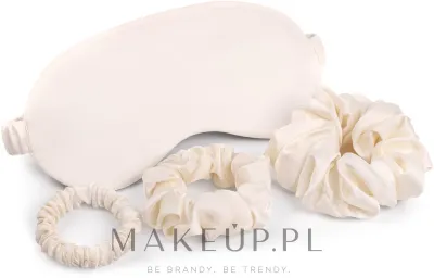 Подарочный набор MAKEUP Sensual: маска для сна и резинки для волос трёх размеров, синтетический шёлк, цвет шампань, 1 шт
