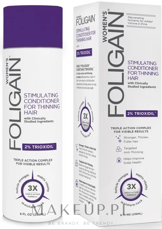 Кондиционер для волос Foligain Women's с комплексом Trioxidil, для истончённых волос