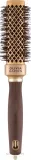 Круглая термощётка для волос Olivia Garden Expert Blowout Straight Wavy Bristles Gold & Brown 30 мм — фото 1