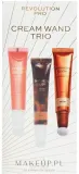 Revolution PRO Cream Wand Trio Light набор бронзер 15 мл, хайлайтер 15 мл и румяна 12 мл, кремовые текстуры, для светлой кожи, аппликатор-спонж — фото 2