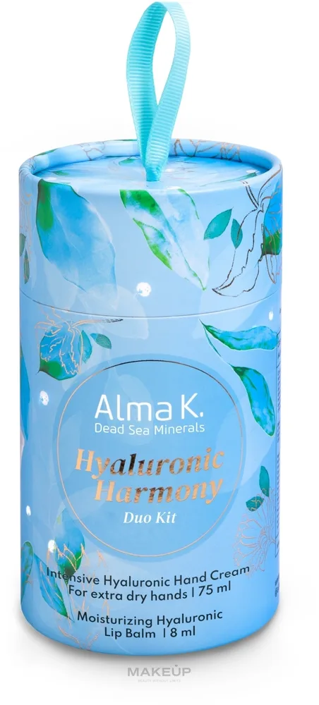Alma K. Alma K Hyaluronic Harmony Duo Set (h/cr/75 мл + lip/balm/8 мл) - Набор Alma K Hyaluronic Harmony Duo Set с гиалуроновой кислотой: крем для рук и бальзам для губ, 75 мл + 8 мл