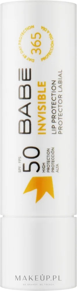 Бальзам для губ Babe Laboratorios Sun Protection Invisible Lip Protection в стике, SPF 50, водостойкий, 4 г