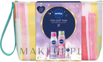 Набор NIVEA You Got This антиперспирант гель для душа бальзам для губ мицеллярная вода и косметичка 50+300+200 мл
