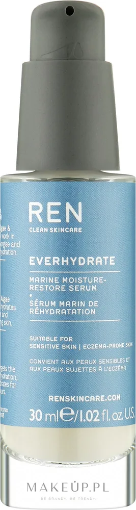 Увлажняющая сыворотка для лица REN Everhydrate Marine с морскими водорослями и гиалуроновой кислотой, 30 мл