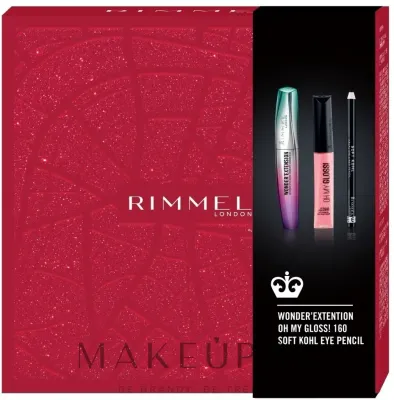 Набор Rimmel Wonder тушь для ресниц 11 мл блеск для губ 6.5 мл и карандаш для глаз 1.2 г