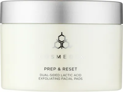 Диски отшелушивающие двусторонние для лица Cosmedix Prep and Reset Dual-Sided Lactic Acid Exfoliating Facial Pads с молочной кислотой, 25 шт