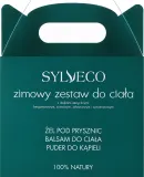 Зимний набор для тела Sylveco пудра для ванны гель для душа и бальзам с хвойными эфирными маслами 100 г+150+150 мл — фото 1