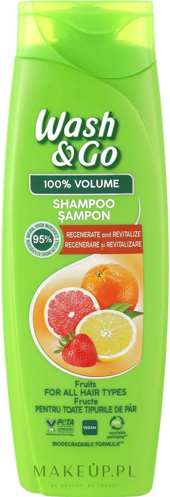 Wash&Go Wash&Go - Шампунь с фруктовым экстрактом Wash&amp;Go для всех типов волос, для ежедневного использования